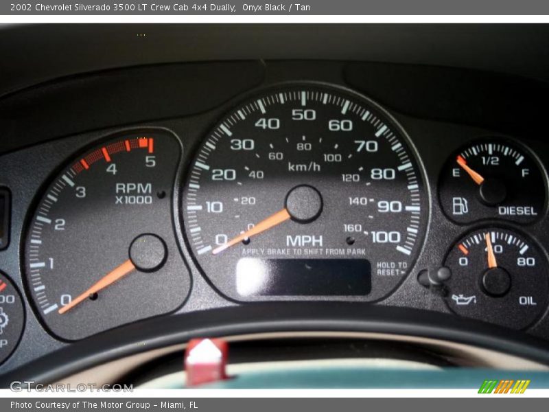 Onyx Black / Tan 2002 Chevrolet Silverado 3500 LT Crew Cab 4x4 Dually