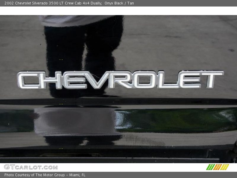 Onyx Black / Tan 2002 Chevrolet Silverado 3500 LT Crew Cab 4x4 Dually