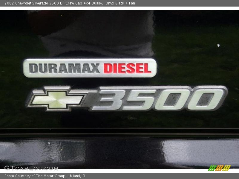 Onyx Black / Tan 2002 Chevrolet Silverado 3500 LT Crew Cab 4x4 Dually