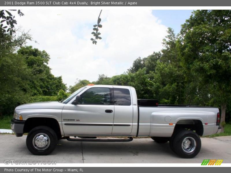 Bright Silver Metallic / Agate 2001 Dodge Ram 3500 SLT Club Cab 4x4 Dually