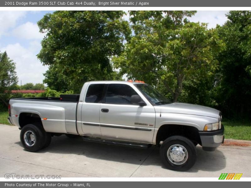 Bright Silver Metallic / Agate 2001 Dodge Ram 3500 SLT Club Cab 4x4 Dually