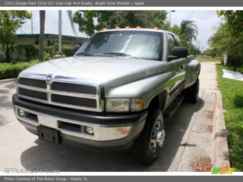Bright Silver Metallic / Agate 2001 Dodge Ram 3500 SLT Club Cab 4x4 Dually