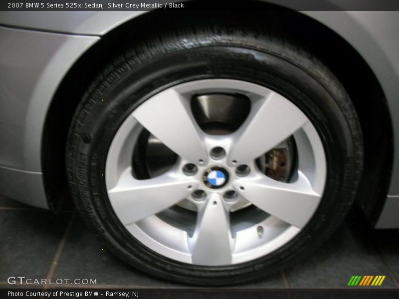 Silver Grey Metallic / Black 2007 BMW 5 Series 525xi Sedan
