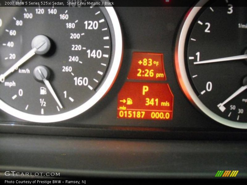 Silver Grey Metallic / Black 2007 BMW 5 Series 525xi Sedan