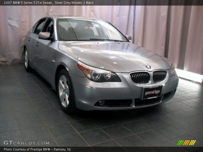 Silver Grey Metallic / Black 2007 BMW 5 Series 525xi Sedan