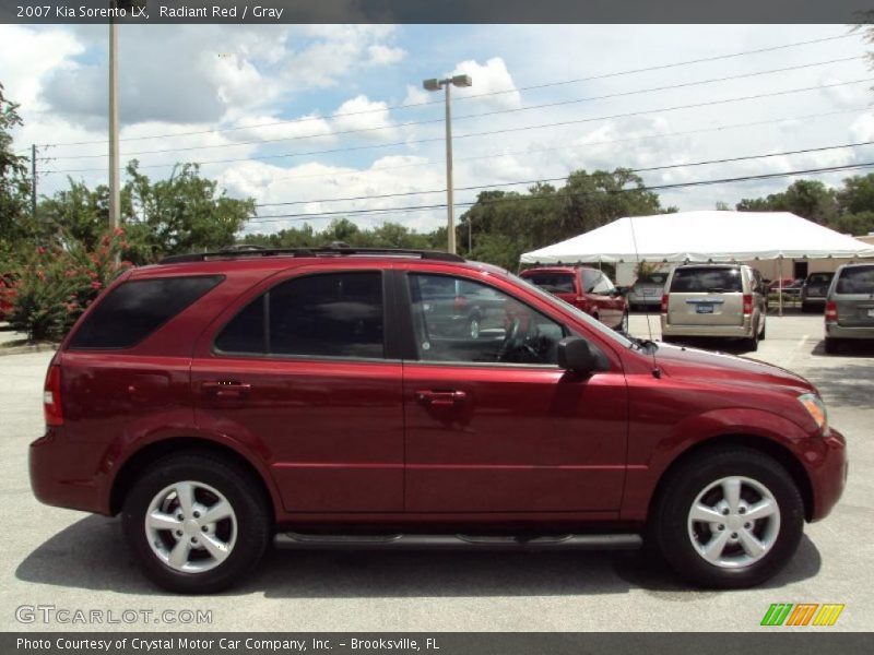 Radiant Red / Gray 2007 Kia Sorento LX