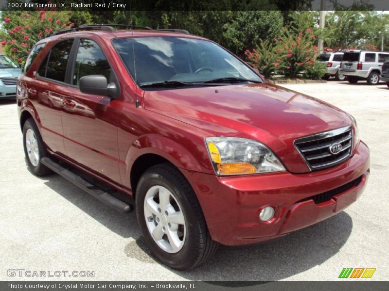 Radiant Red / Gray 2007 Kia Sorento LX