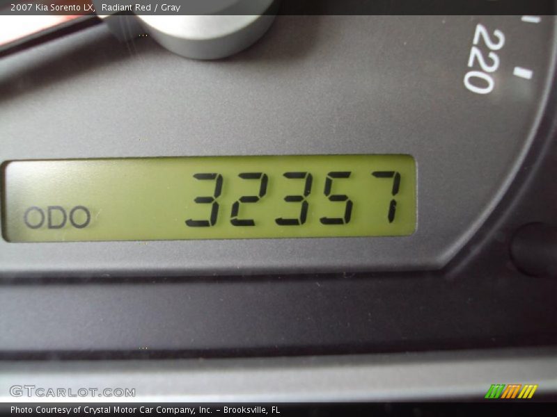 Radiant Red / Gray 2007 Kia Sorento LX