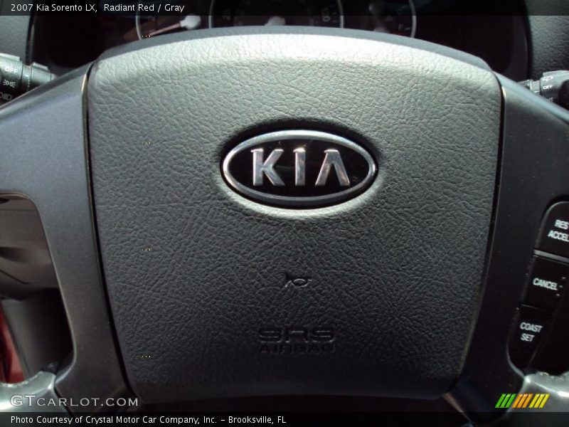 Radiant Red / Gray 2007 Kia Sorento LX