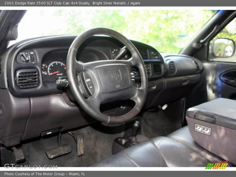 Bright Silver Metallic / Agate 2001 Dodge Ram 3500 SLT Club Cab 4x4 Dually