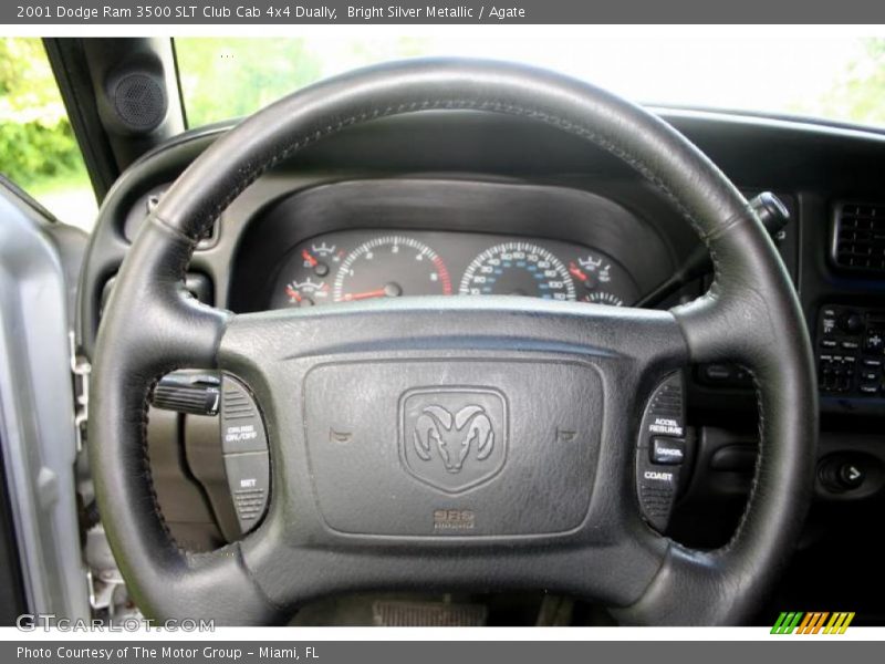 Bright Silver Metallic / Agate 2001 Dodge Ram 3500 SLT Club Cab 4x4 Dually