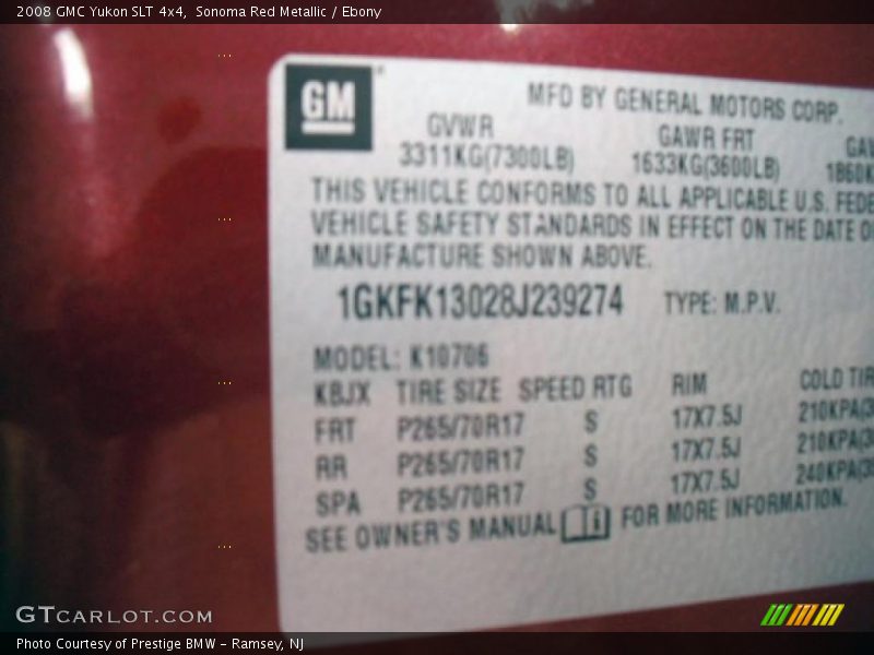 Sonoma Red Metallic / Ebony 2008 GMC Yukon SLT 4x4