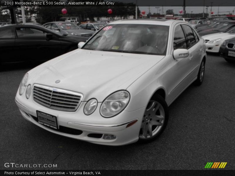 Alabaster White / Ash Grey 2003 Mercedes-Benz E 500 Sedan