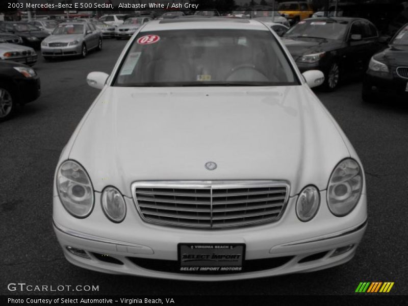 Alabaster White / Ash Grey 2003 Mercedes-Benz E 500 Sedan