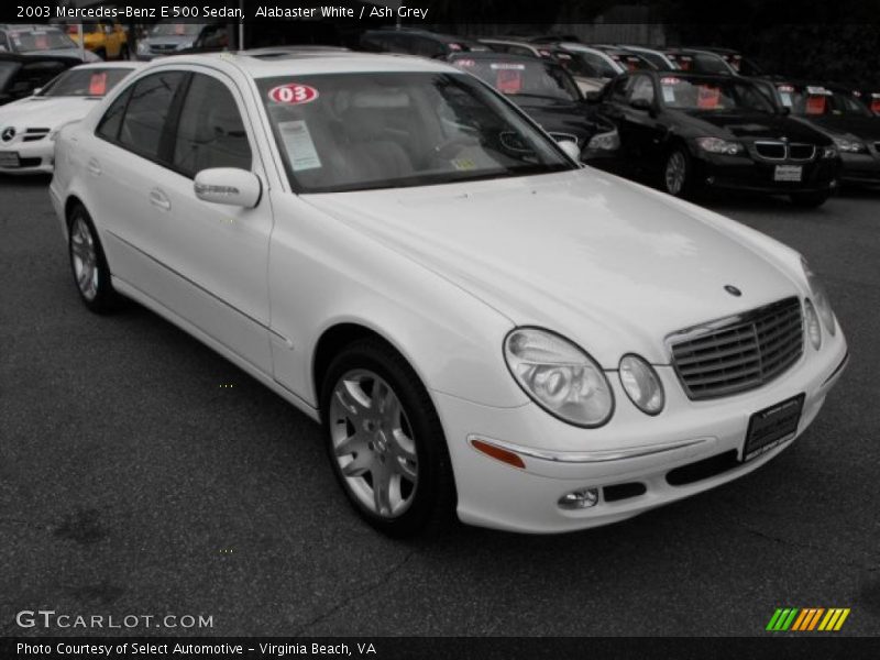 Alabaster White / Ash Grey 2003 Mercedes-Benz E 500 Sedan