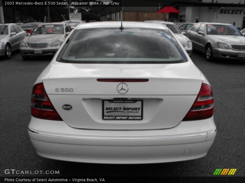Alabaster White / Ash Grey 2003 Mercedes-Benz E 500 Sedan