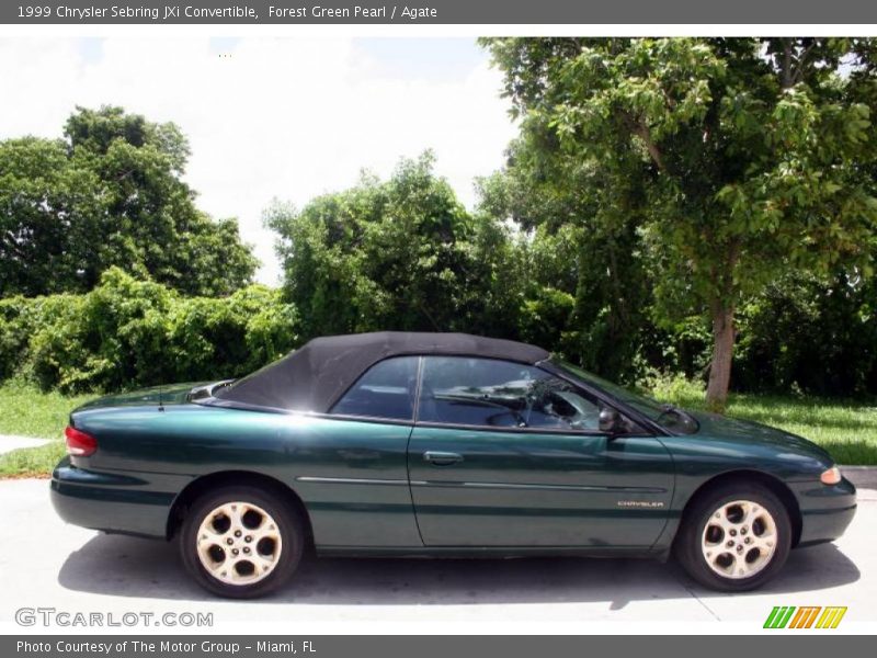 Forest Green Pearl / Agate 1999 Chrysler Sebring JXi Convertible