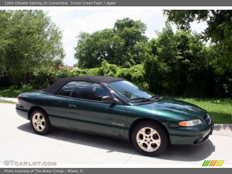 Forest Green Pearl / Agate 1999 Chrysler Sebring JXi Convertible
