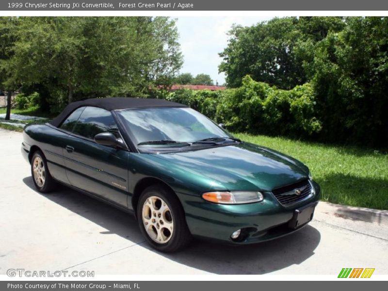 Forest Green Pearl / Agate 1999 Chrysler Sebring JXi Convertible