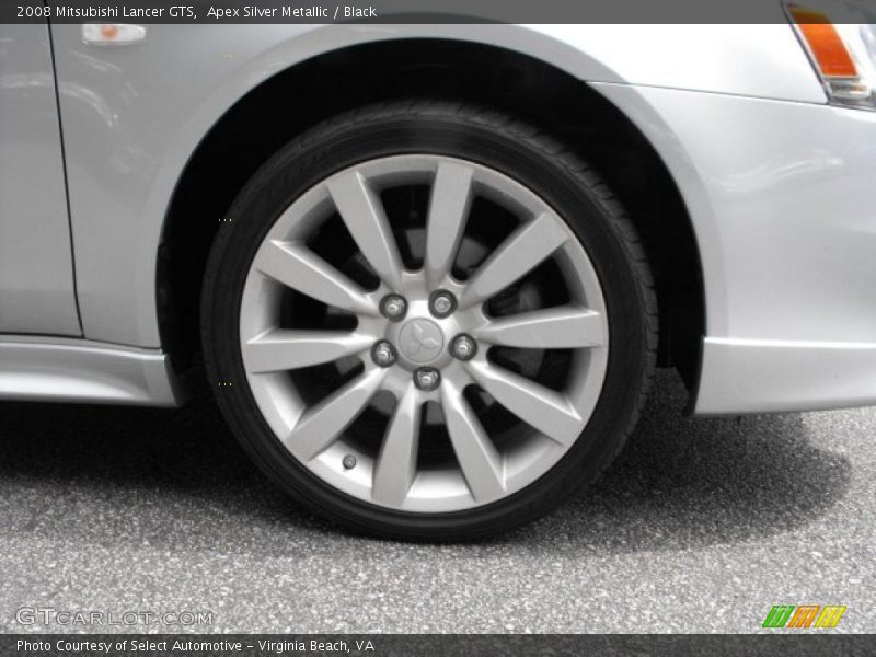 Apex Silver Metallic / Black 2008 Mitsubishi Lancer GTS