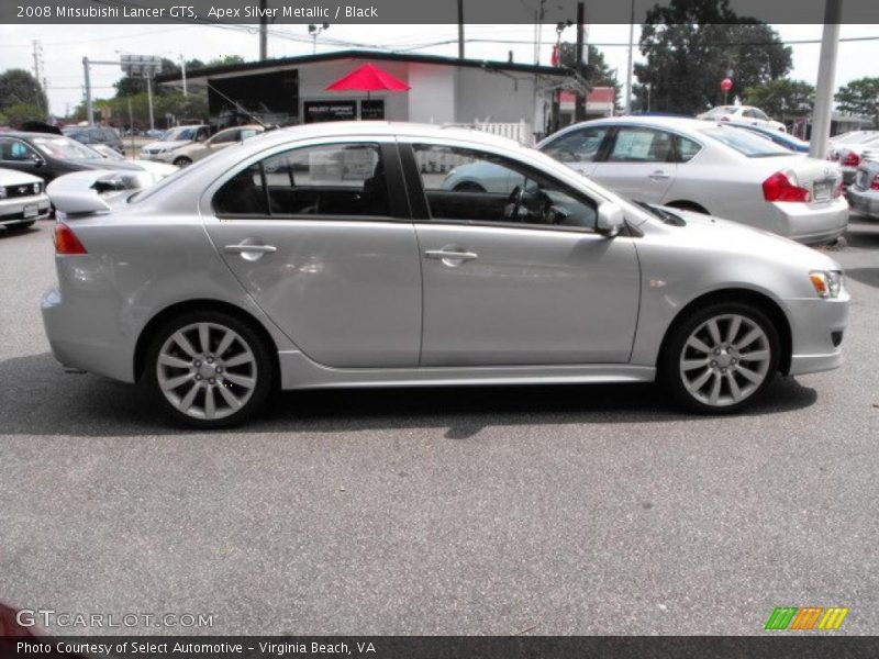 Apex Silver Metallic / Black 2008 Mitsubishi Lancer GTS