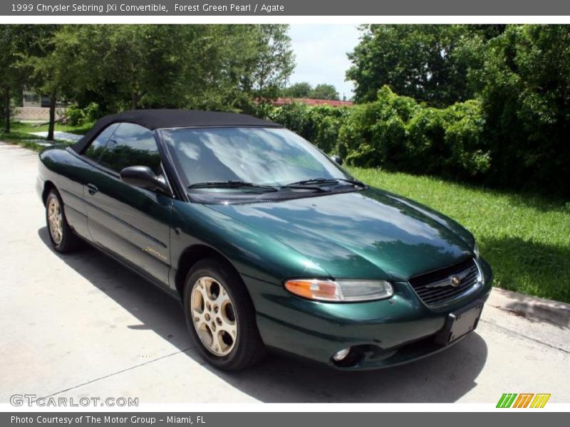 Forest Green Pearl / Agate 1999 Chrysler Sebring JXi Convertible