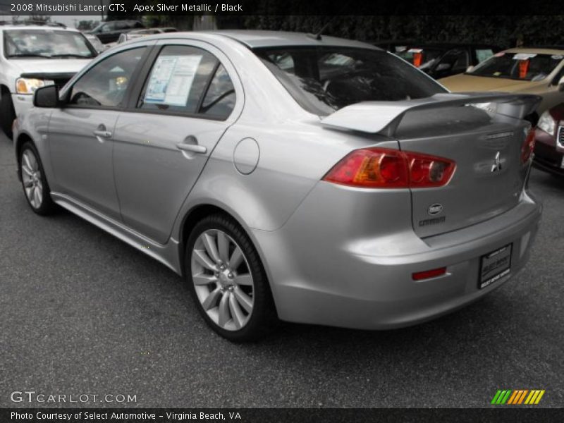 Apex Silver Metallic / Black 2008 Mitsubishi Lancer GTS