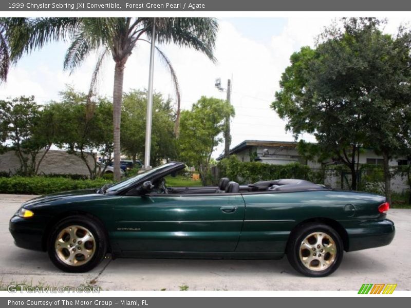 Forest Green Pearl / Agate 1999 Chrysler Sebring JXi Convertible