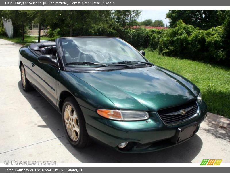Forest Green Pearl / Agate 1999 Chrysler Sebring JXi Convertible