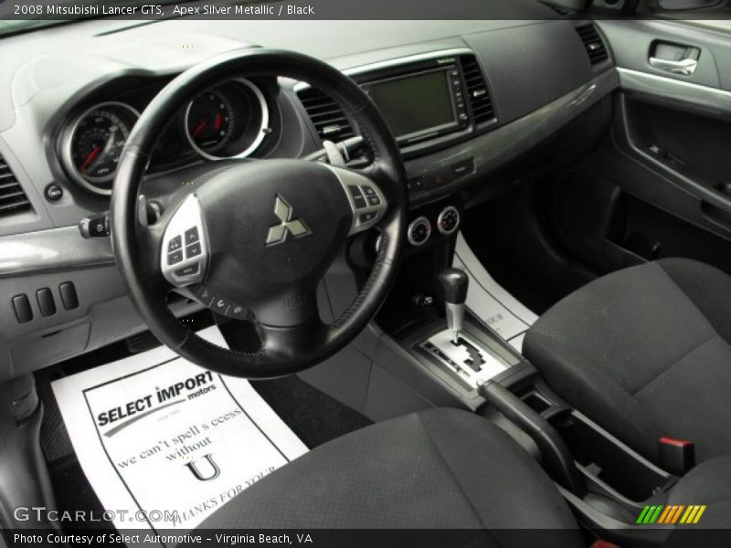 Apex Silver Metallic / Black 2008 Mitsubishi Lancer GTS
