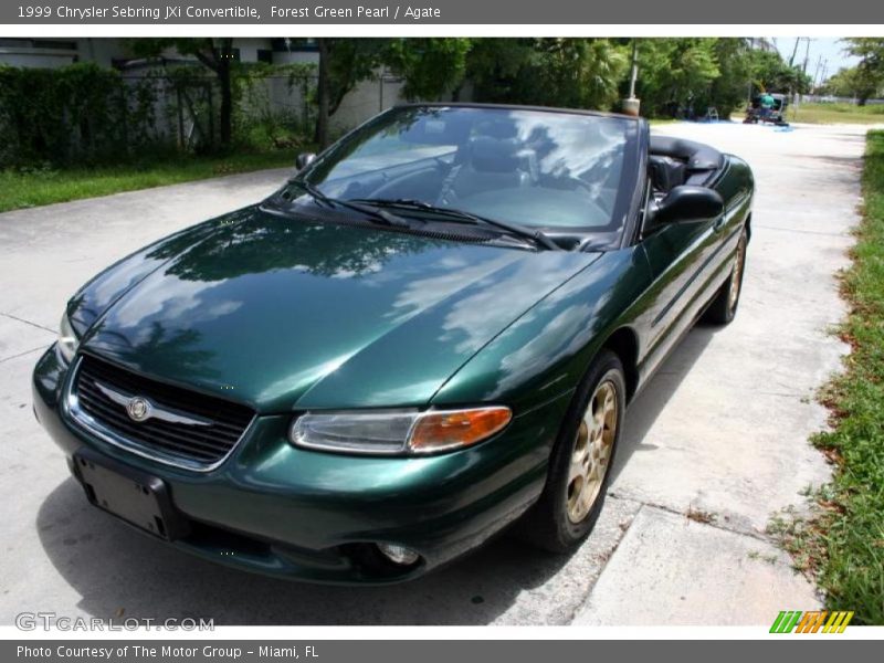 Forest Green Pearl / Agate 1999 Chrysler Sebring JXi Convertible