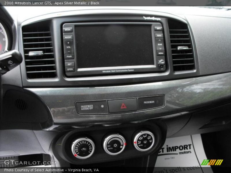 Apex Silver Metallic / Black 2008 Mitsubishi Lancer GTS