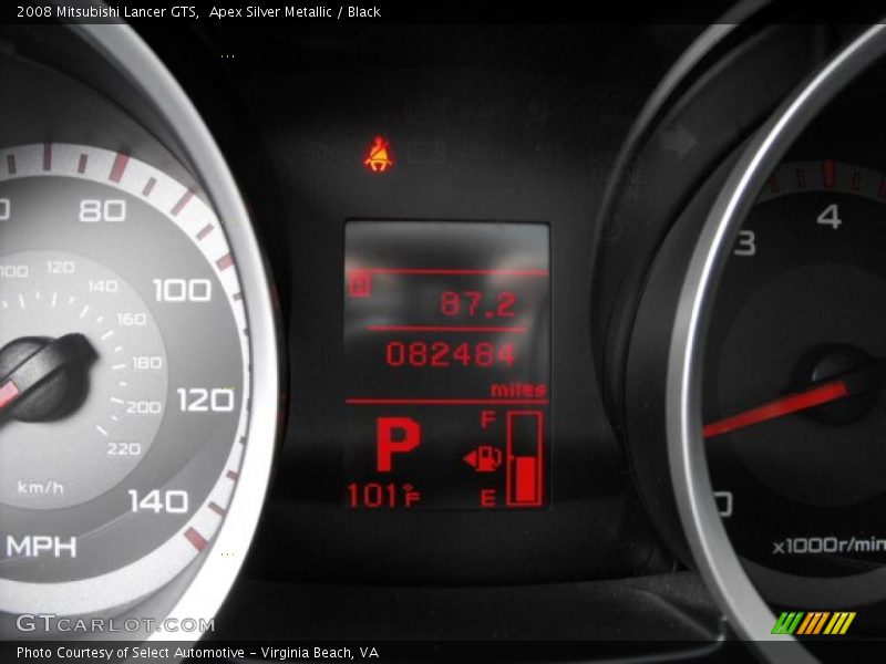 Apex Silver Metallic / Black 2008 Mitsubishi Lancer GTS