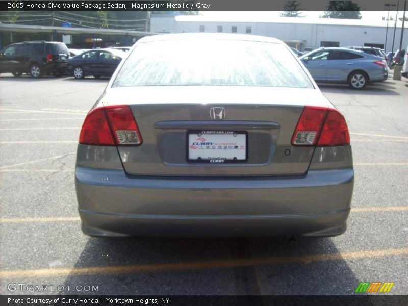 Magnesium Metallic / Gray 2005 Honda Civic Value Package Sedan