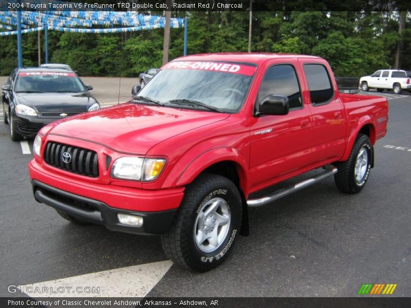 Radiant Red / Charcoal 2004 Toyota Tacoma V6 PreRunner TRD Double Cab