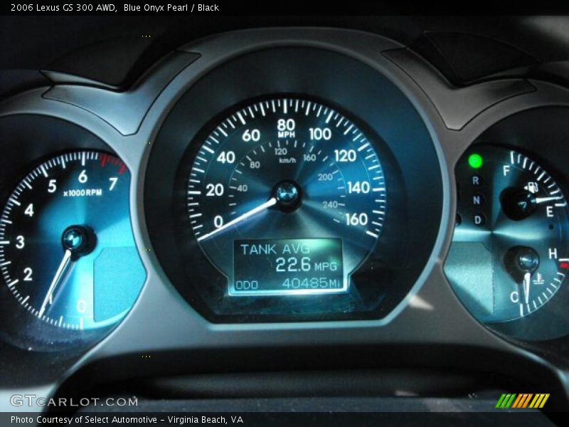 Blue Onyx Pearl / Black 2006 Lexus GS 300 AWD