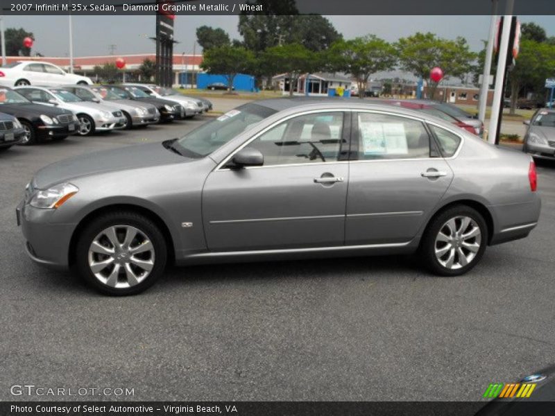 Diamond Graphite Metallic / Wheat 2007 Infiniti M 35x Sedan