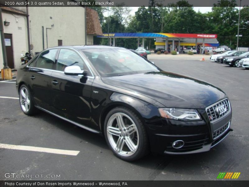 Brilliant Black / Black/Red 2010 Audi S4 3.0 quattro Sedan