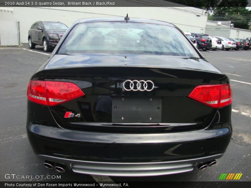 Brilliant Black / Black/Red 2010 Audi S4 3.0 quattro Sedan