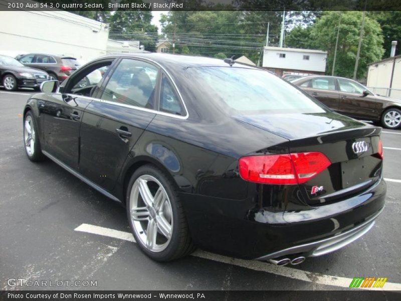 Brilliant Black / Black/Red 2010 Audi S4 3.0 quattro Sedan