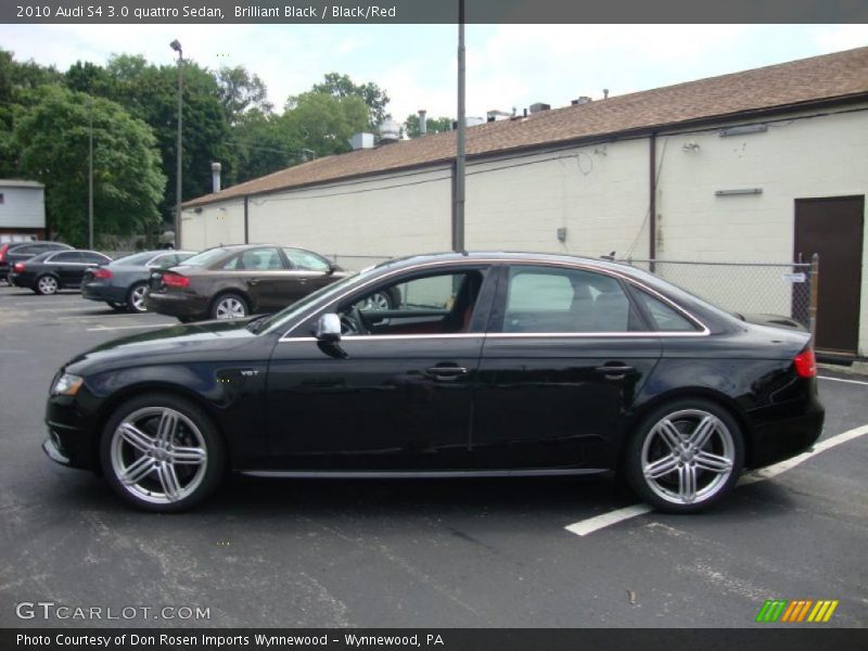 Brilliant Black / Black/Red 2010 Audi S4 3.0 quattro Sedan