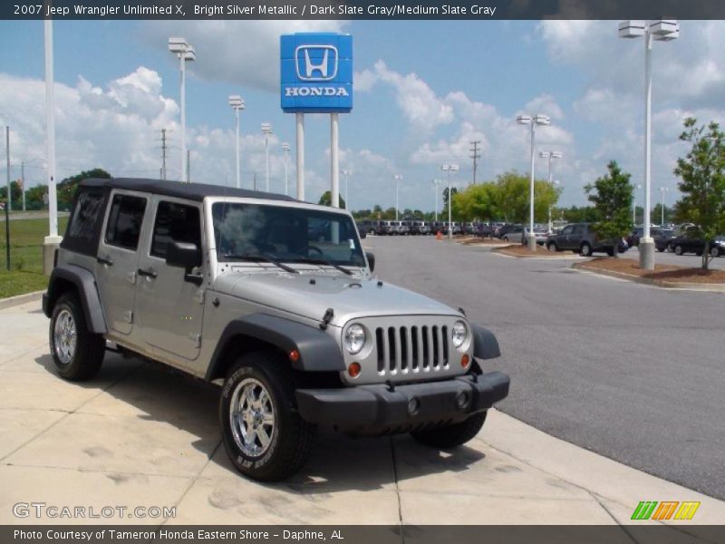 Bright Silver Metallic / Dark Slate Gray/Medium Slate Gray 2007 Jeep Wrangler Unlimited X