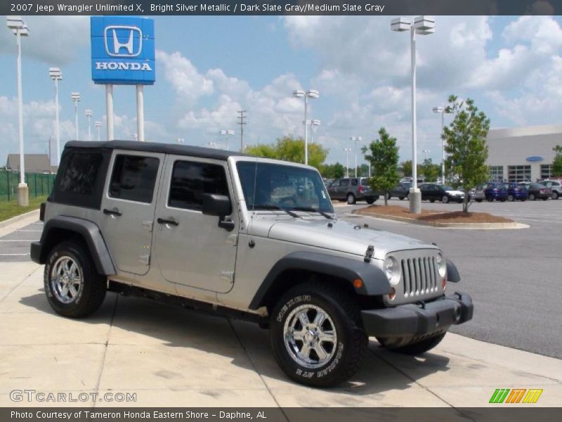 Bright Silver Metallic / Dark Slate Gray/Medium Slate Gray 2007 Jeep Wrangler Unlimited X