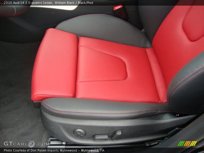 Brilliant Black / Black/Red 2010 Audi S4 3.0 quattro Sedan