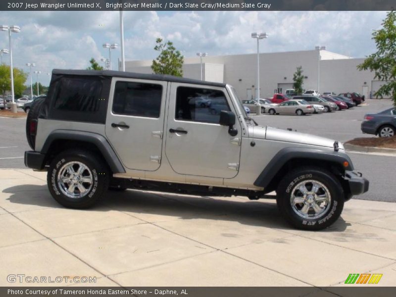 Bright Silver Metallic / Dark Slate Gray/Medium Slate Gray 2007 Jeep Wrangler Unlimited X