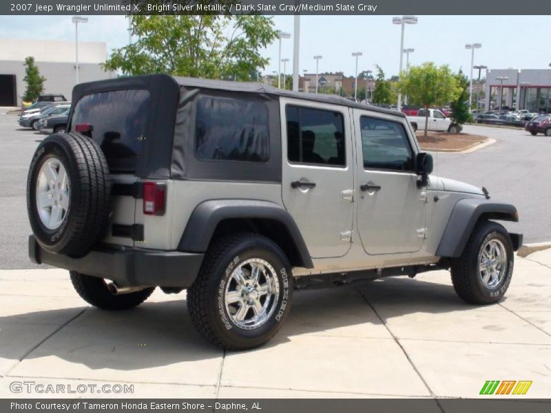 Bright Silver Metallic / Dark Slate Gray/Medium Slate Gray 2007 Jeep Wrangler Unlimited X