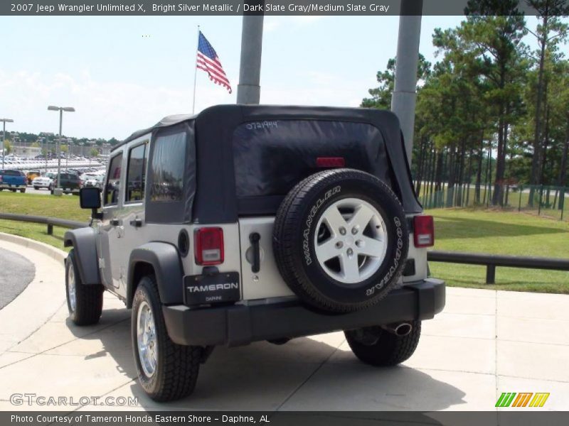 Bright Silver Metallic / Dark Slate Gray/Medium Slate Gray 2007 Jeep Wrangler Unlimited X