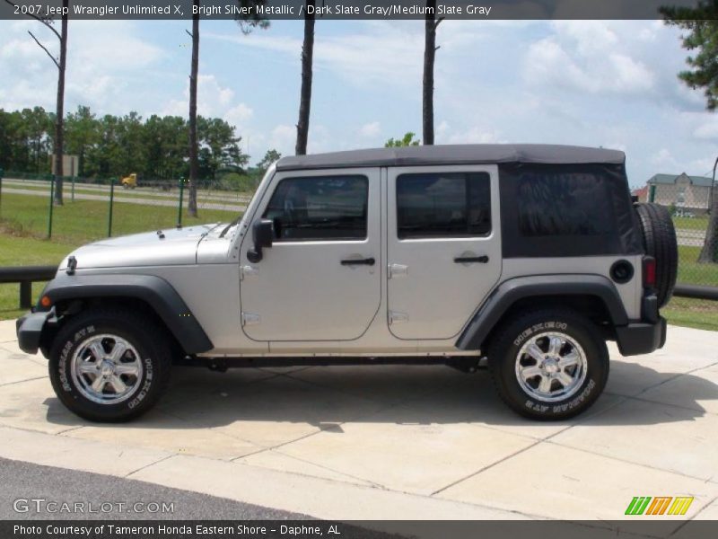 Bright Silver Metallic / Dark Slate Gray/Medium Slate Gray 2007 Jeep Wrangler Unlimited X