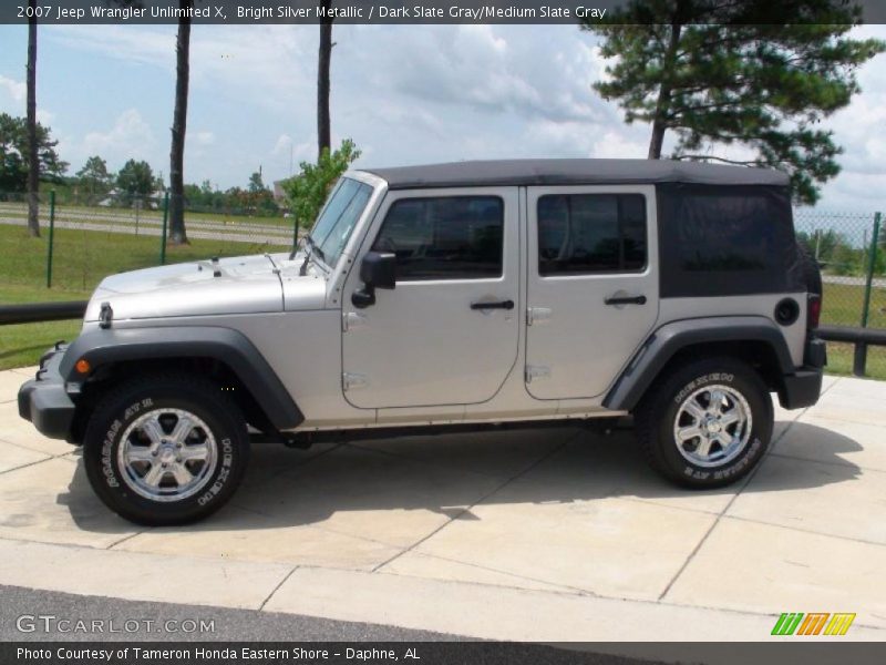 Bright Silver Metallic / Dark Slate Gray/Medium Slate Gray 2007 Jeep Wrangler Unlimited X