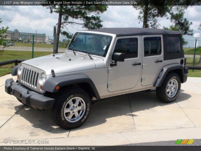 Bright Silver Metallic / Dark Slate Gray/Medium Slate Gray 2007 Jeep Wrangler Unlimited X